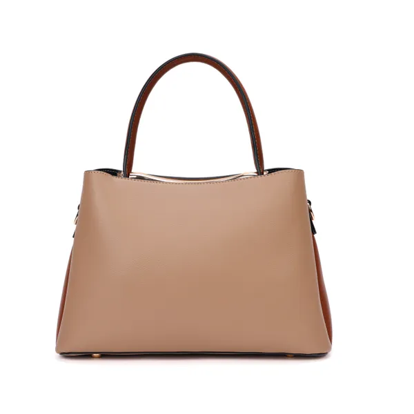 Tan_Polyurethane_(Pu)_Premium_Top_Handle_Bags_For_Women_By_Mady_Fashion