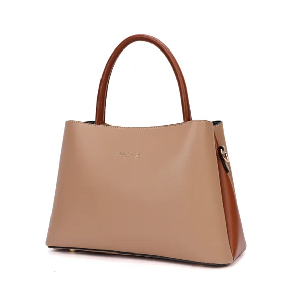 Tan_Polyurethane_(Pu)_Premium_Top_Handle_Bags_For_Women_By_Mady_Fashion