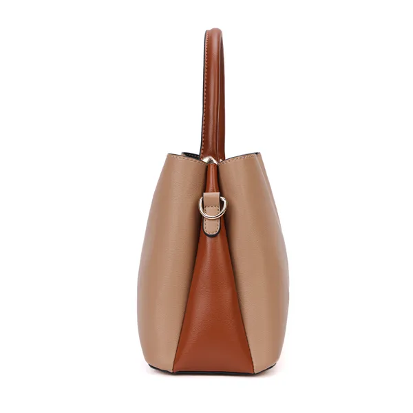 Tan_Polyurethane_(Pu)_Premium_Top_Handle_Bags_For_Women_By_Mady_Fashion