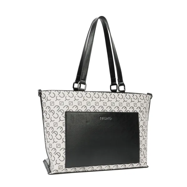 Grey_And_Black_Polyurethane_(Pu)_Premium_Handbag_For_Women_By_Mady_Fashion