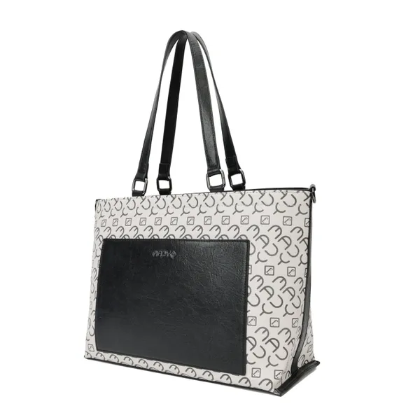 Grey_And_Black_Polyurethane_(Pu)_Premium_Handbag_For_Women_By_Mady_Fashion