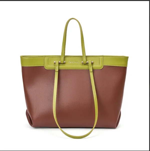 Olive_and_Brown_Polyurethane_(Pu)_Premium_Tote_Bag_For_Women_By_Mady_Fashion