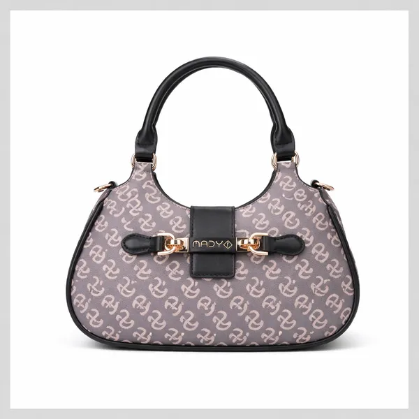 Grey_And_Black_Polyurethane_(Pu)_Premium_Hobos_&_Shoulder_Bags_For_Women_By_Mady_Fashion