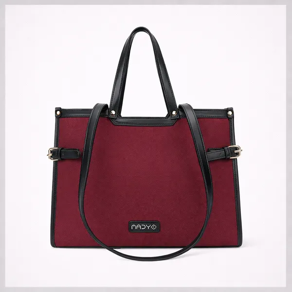 Maroon_Polyurethane_(Pu)_Premium_Office_Bags_For_Women_By_Mady_Fashion