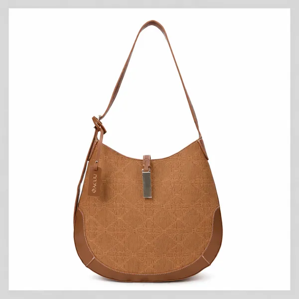Brown_Polyurethane_(Pu)_Premium_Hobos_&_Shoulder_Bags_For_Women_By_Mady_Fashion