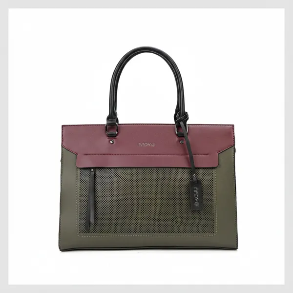 Green_Polyurethane_(Pu)_Premium_Office_Bags_For_Women_By_Mady_Fashion