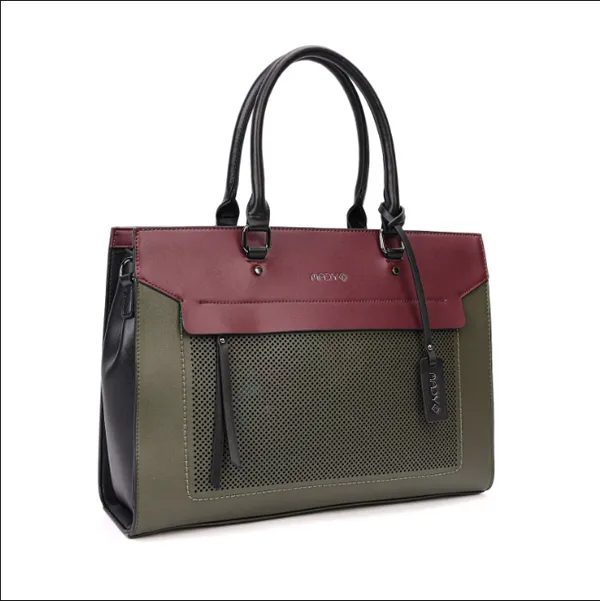 Green_Polyurethane_(Pu)_Premium_Office_Bags_For_Women_By_Mady_Fashion