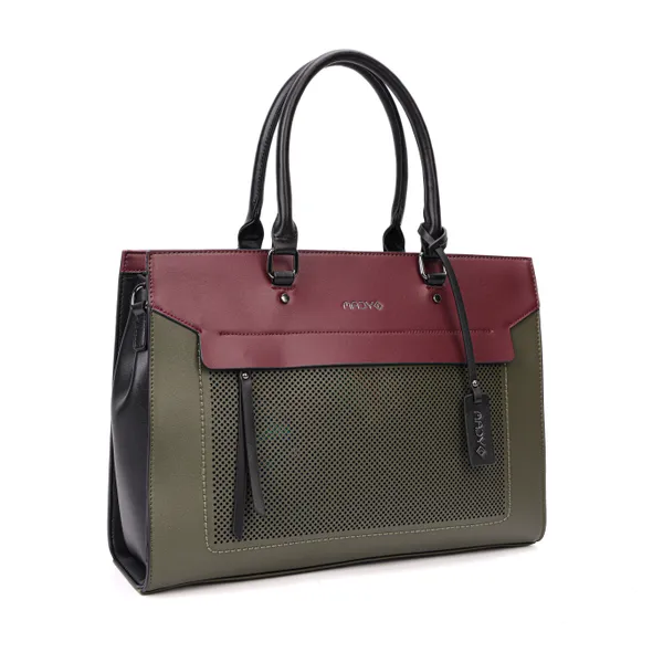 Green_Polyurethane_(Pu)_Premium_Office_Bags_For_Women_By_Mady_Fashion