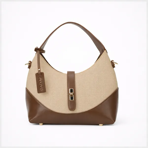 Apricot_Polyurethane_(Pu)_Premium_Hobos_&_Shoulder_Bags_For_Women_By_Mady_Fashion