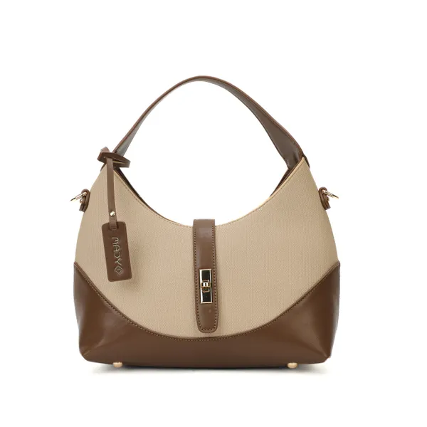 Apricot_Polyurethane_(Pu)_Premium_Hobos_&_Shoulder_Bags_For_Women_By_Mady_Fashion