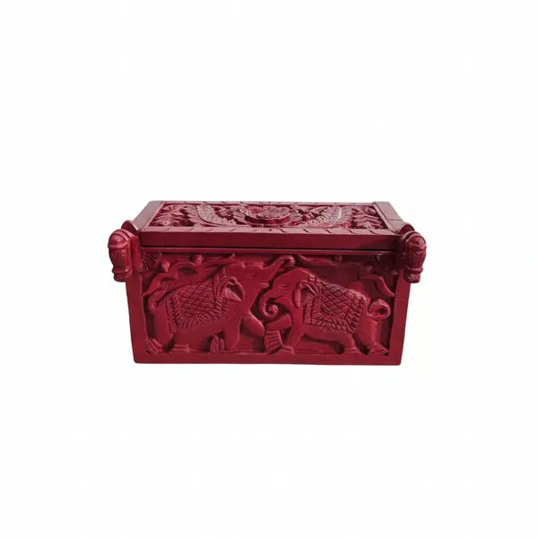 Red_Teak_Wood_Panchtantra_Carved_Vanity_Box_For_Living_Room_Furniture