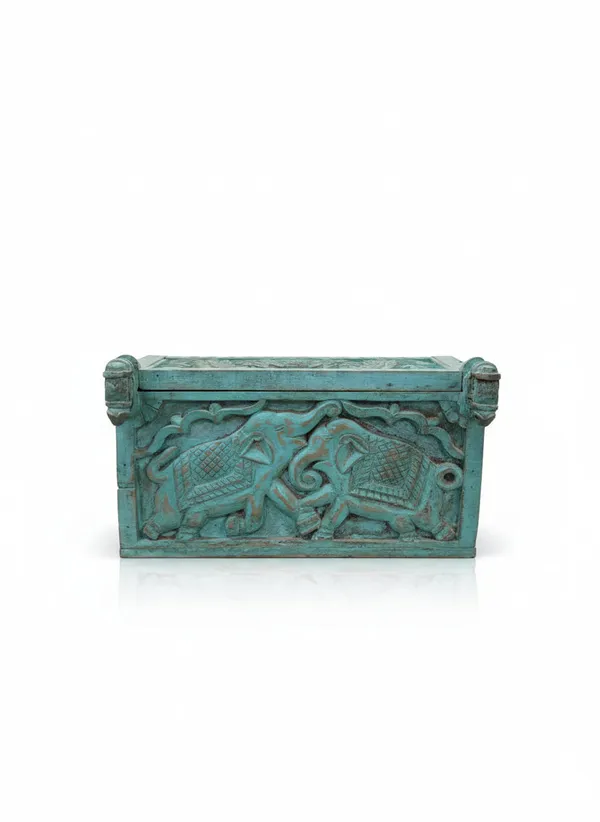 Teal_Teak_Wood_Panchtantra_Carved_Vanity_Box_For_Living_Room_Furniture
