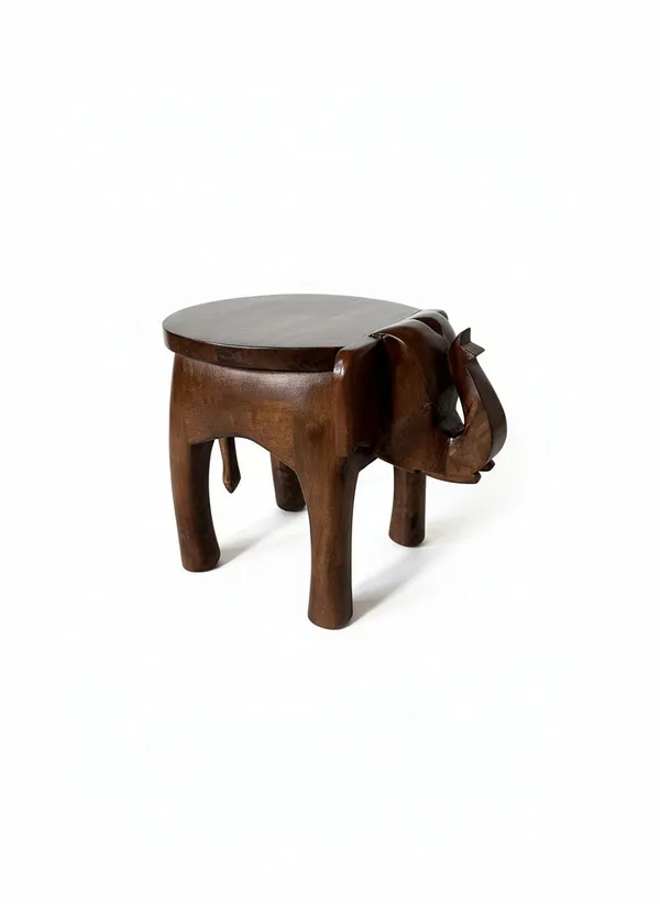 Dark_Brown_Mango_Wood_Gajadhar_Elephant_Carved_Stool_For_Kitchen_Storage