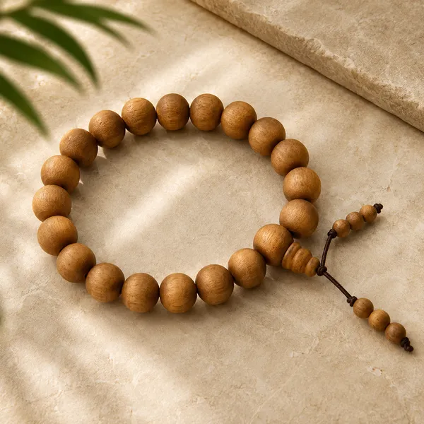 Light_Brown_White_Sandalwood_Bracelet_For_Unisex