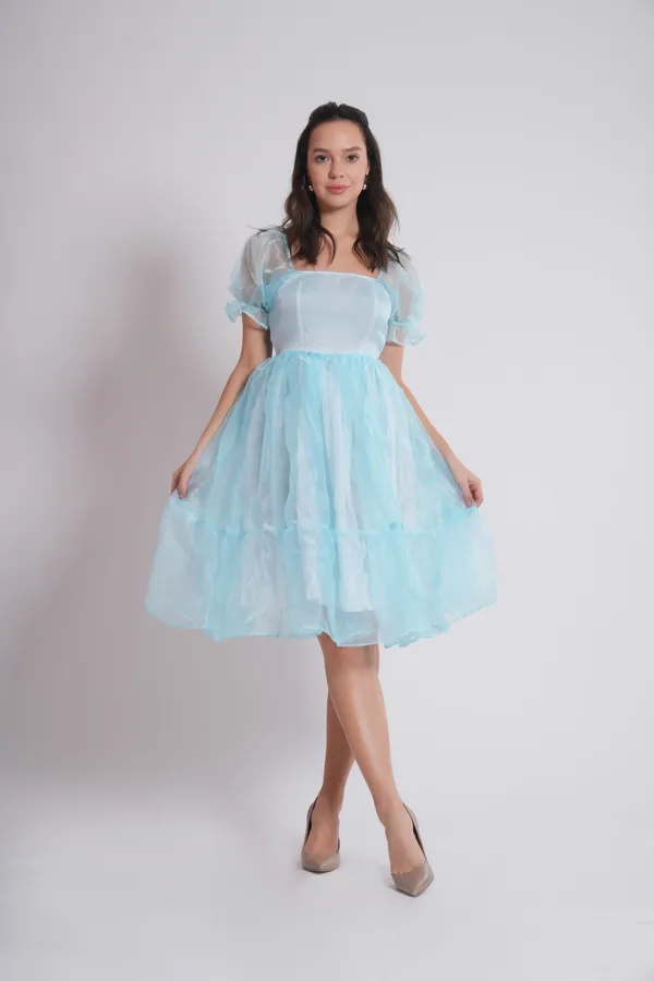 Women's_Pure_Cotton_Cinderella_Dress_of_Light_Blue_Color_|_Comfortable_&_Elegant_Everyday_Wear