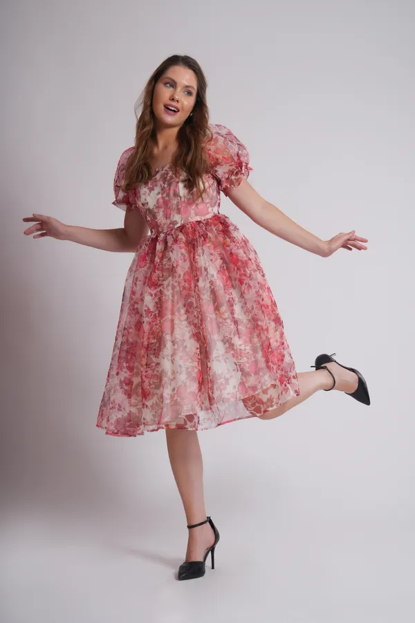 Women's_Pure_Cotton_Autumn_Rose_Dress_of_Multicolor_|_Comfortable_&_Elegant_Everyday_Wear