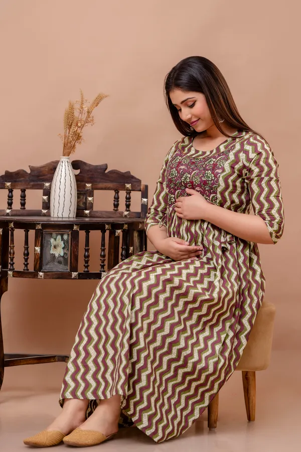Women'S_Pure_Cotton_Printed_Maternity_Dress_Of_Multicolour_|_Comfortable_And_Elegant_Everyday_Wear