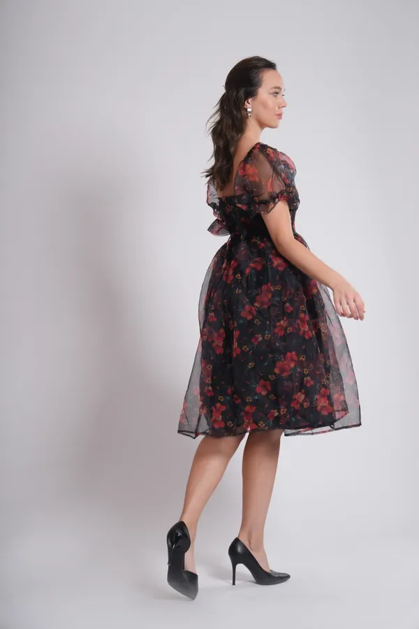 Women's_Pure_Cotton_Fall_Bloom_Dress_of_Black_Color_|_Comfortable_&_Elegant_Everyday_Wear