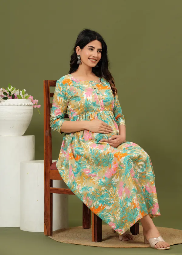 Women'S_Pure_Cotton_Printed_Maternity_Dress_Of_Multicolour_|_Comfortable_And_Elegant_Everyday_Wear