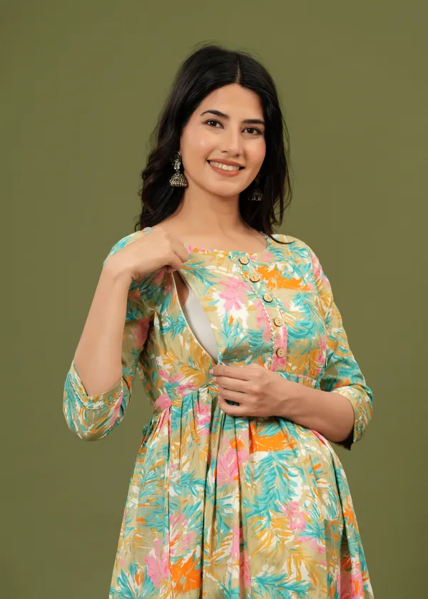 Women'S_Pure_Cotton_Printed_Maternity_Dress_Of_Multicolour_|_Comfortable_And_Elegant_Everyday_Wear