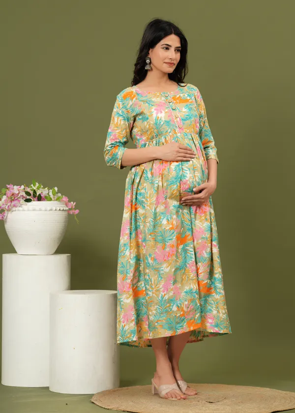 Women'S_Pure_Cotton_Printed_Maternity_Dress_Of_Multicolour_|_Comfortable_And_Elegant_Everyday_Wear
