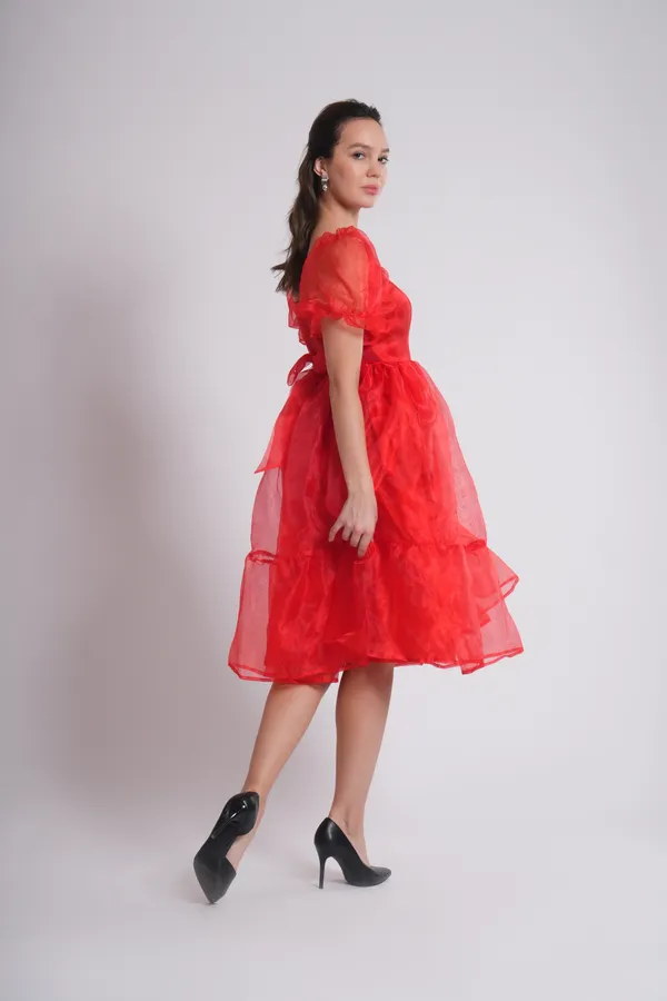 Women's_Pure_Cotton_Cherie_Dress_of_Red_Color_|_Comfortable_&_Elegant_Everyday_Wear