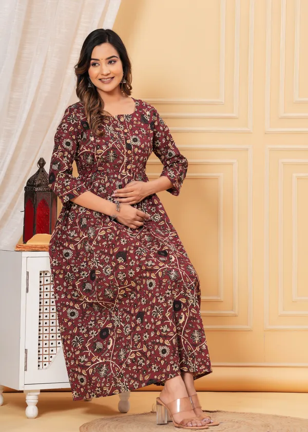 Women'S_Pure_Cotton_Printed_Maternity_Dress_Of_Multicolour_|_Comfortable_And_Elegant_Everyday_Wear
