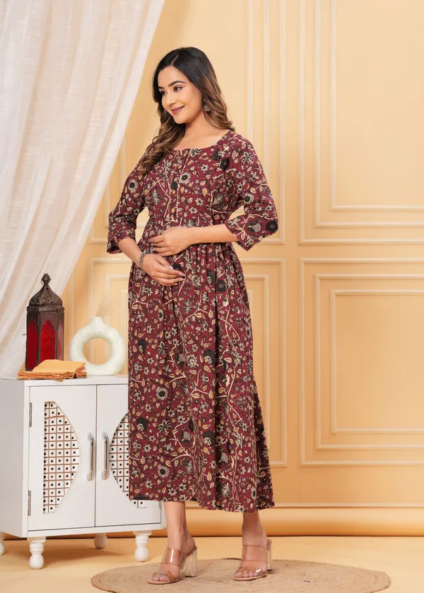 Women'S_Pure_Cotton_Printed_Maternity_Dress_Of_Multicolour_|_Comfortable_And_Elegant_Everyday_Wear