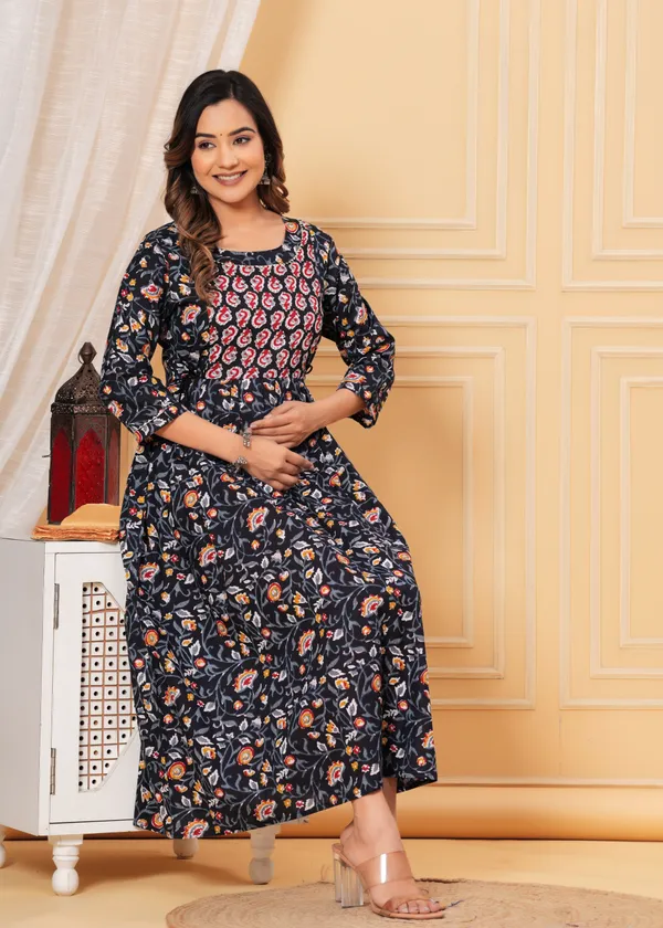 Women'S_Pure_Cotton_Printed_Maternity_Dress_Of_Multicolour_|_Comfortable_And_Elegant_Everyday_Wear