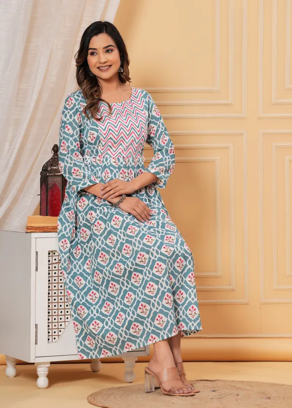Women'S_Pure_Cotton_Printed_Maternity_Dress_Of_White_Color_|_Comfortable_And_Elegant_Everyday_Wear