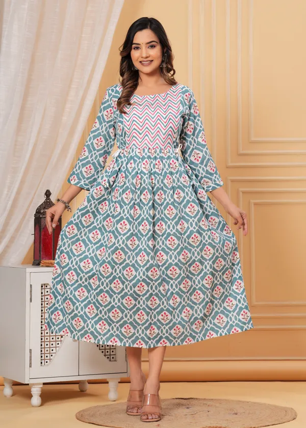 Women'S_Pure_Cotton_Printed_Maternity_Dress_Of_White_Color_|_Comfortable_And_Elegant_Everyday_Wear