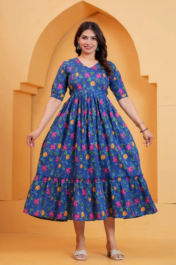 Women's_Pure_Cotton_Printed_Maternity_Kurti_of_Dark_Blue_Color_|_Comfortable_&_Elegant_Everyday_Wear