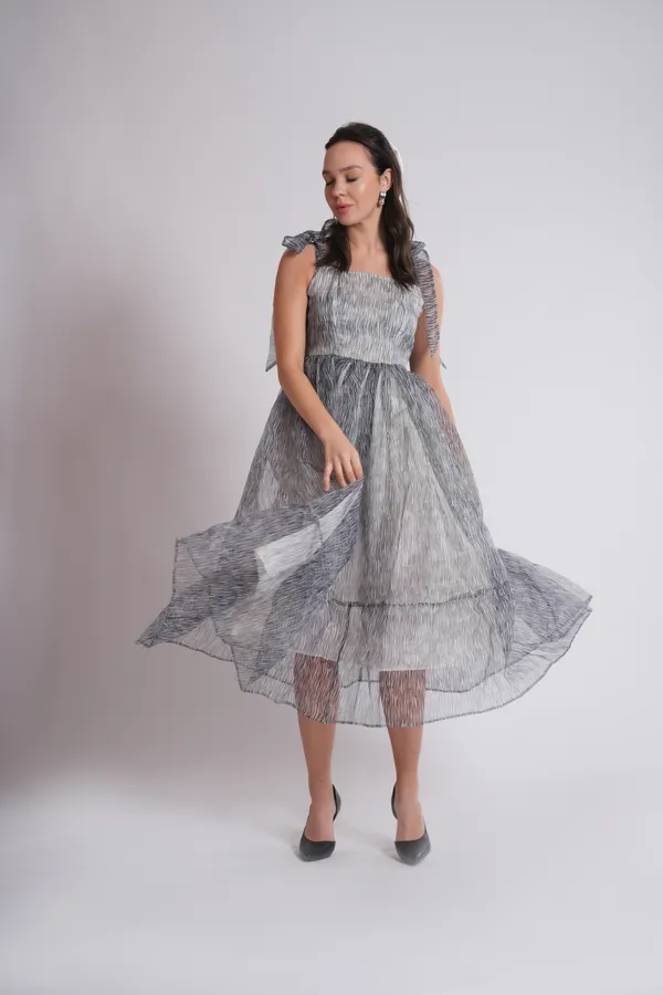 Women's_Pure_Cotton_Zebra_Dress_of_Light_Grey_Color_|_Comfortable_&_Elegant_Everyday_Wear