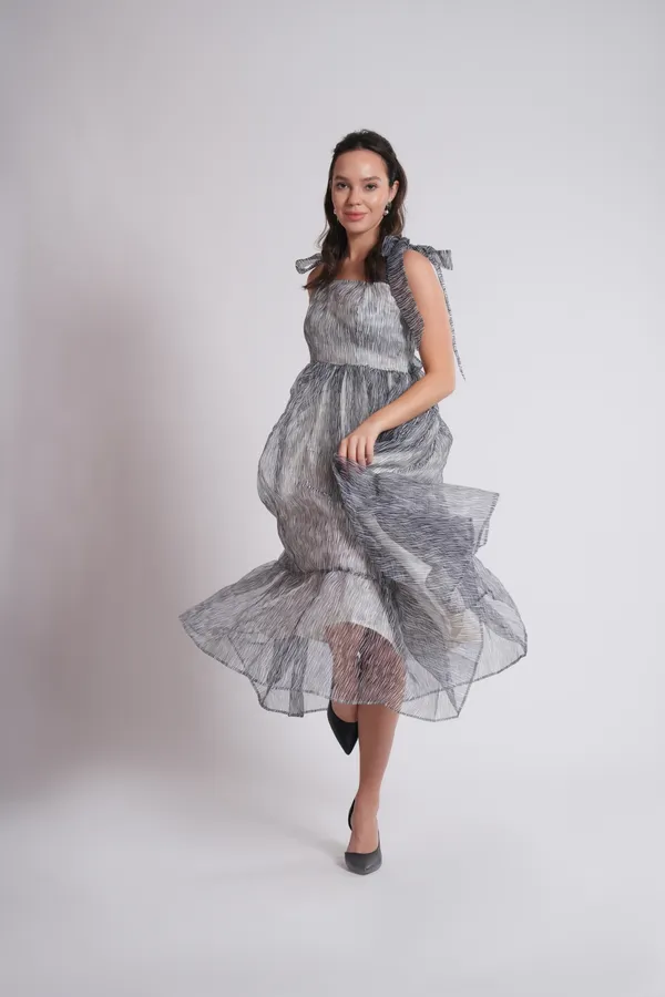 Women's_Pure_Cotton_Zebra_Dress_of_Light_Grey_Color_|_Comfortable_&_Elegant_Everyday_Wear