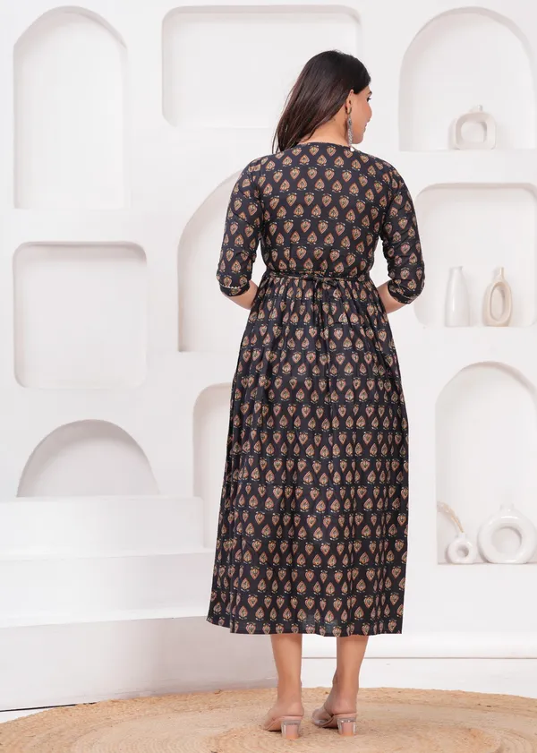 Women's_Pure_Cotton_Printed_Maternity_Kurti_of_Brown_Color_|_Comfortable_&_Elegant_Everyday_Wear