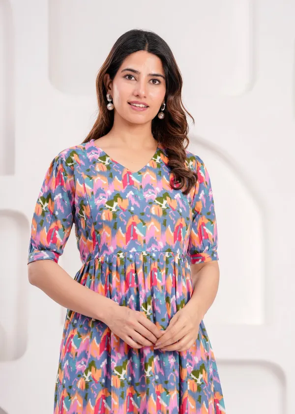 Women's_Pure_Cotton_Printed_Maternity_Kurti_of_Purple_and_Pink_Color_|_Comfortable_&_Elegant_Everyday_Wear