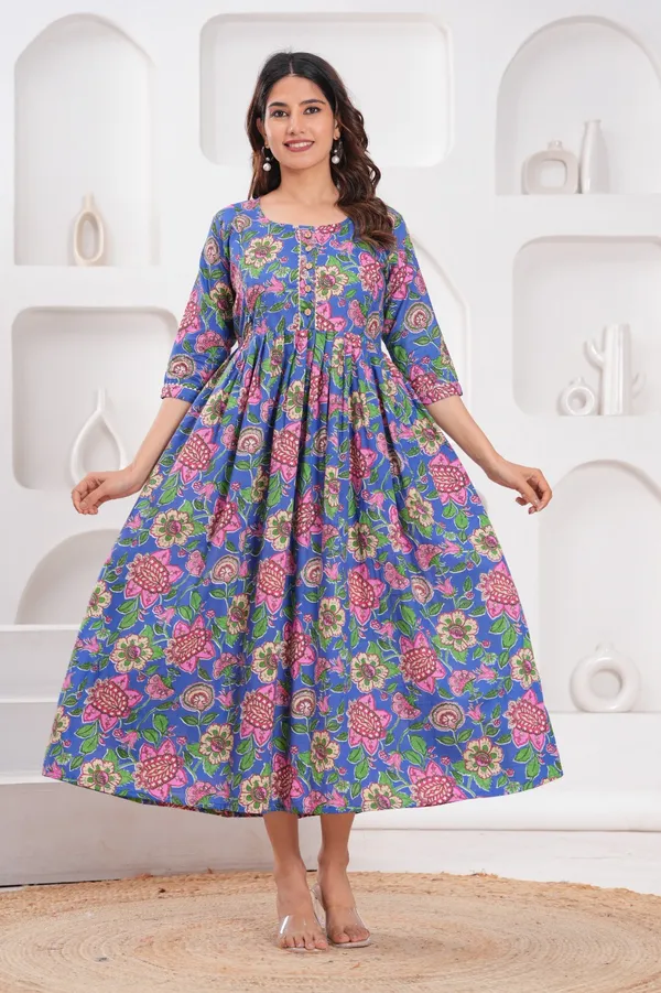 Women's_Pure_Cotton_Printed_Maternity_Kurti_of_Carolina_Blue_Color_|_Comfortable_&_Elegant_Everyday_Wear