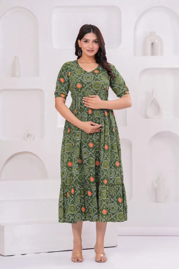 Women's_Pure_Cotton_Printed_Maternity_Kurti_of_Light_Green_Color_|_Comfortable_&_Elegant_Everyday_Wear