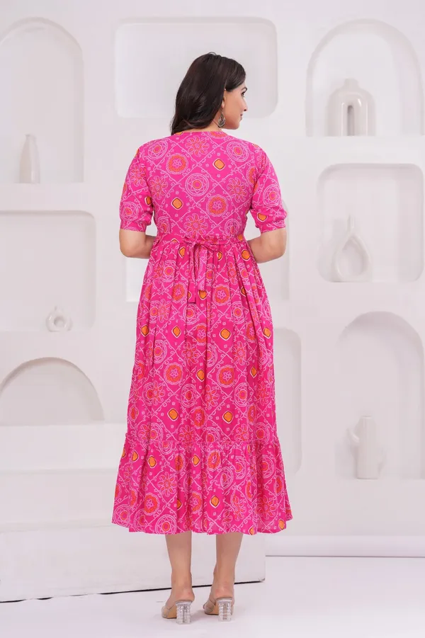 Women's_Pure_Cotton_Printed_Maternity_Kurti_of_Dark_Pink_Color_|_Comfortable_&_Elegant_Everyday_Wear