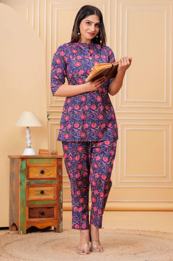 Women's_Pure_Cotton_Printed_Maternity_Co-ord_Set_of_Dark_Purple_Color_|_Comfortable_&_Elegant_Everyday_Wear