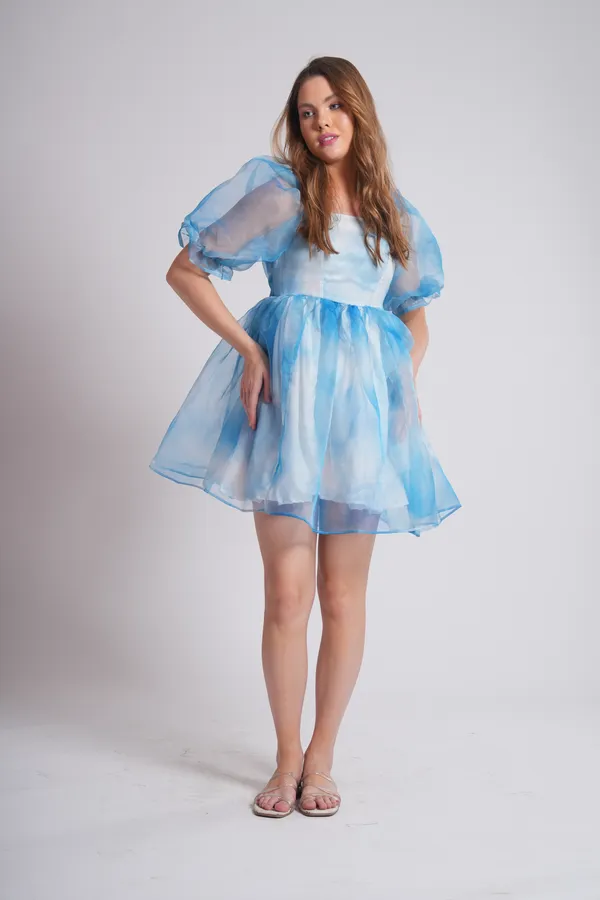 Women's_Pure_Cotton_Cerulean_Dress_of_Blue_Color_|_Comfortable_&_Elegant_Everyday_Wear
