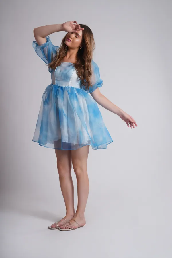 Women's_Pure_Cotton_Cerulean_Dress_of_Blue_Color_|_Comfortable_&_Elegant_Everyday_Wear