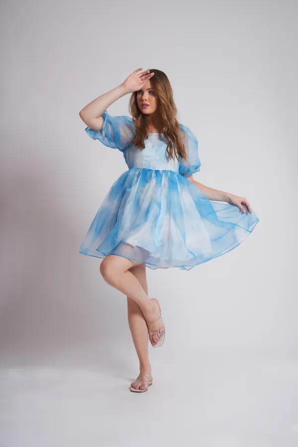 Women's_Pure_Cotton_Cerulean_Dress_of_Blue_Color_|_Comfortable_&_Elegant_Everyday_Wear