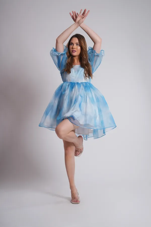 Women's_Pure_Cotton_Cerulean_Dress_of_Light_Blue_Color_|_Comfortable_&_Elegant_Everyday_Wear