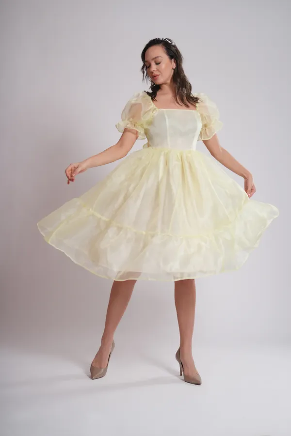 Women's_Pure_Cotton_Creme_Dress_of_Light_Yellow_Color_|_Comfortable_&_Elegant_Everyday_Wear