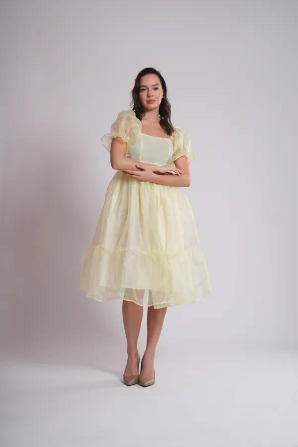 Women's_Pure_Cotton_Creme_Dress_of_Light_Yellow_Color_|_Comfortable_&_Elegant_Everyday_Wear