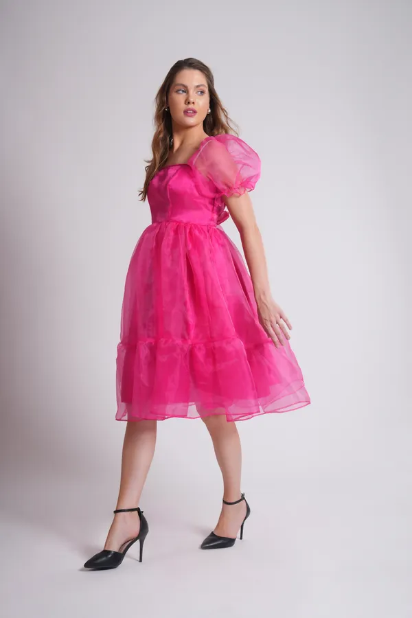 Women's_Pure_Cotton_Barbie_Dress_of_Dark_Pink_Color_|_Comfortable_&_Elegant_Everyday_Wear