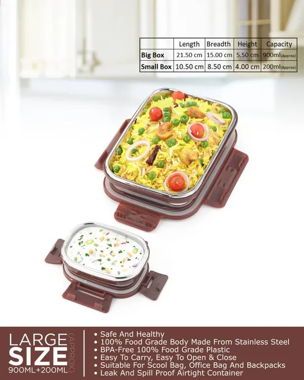 Brown_Fusion_Iv_Stainless_Steel_Tiffin_For_Kid_2_Containers_Office_Lunch_Box_(1100_Ml)