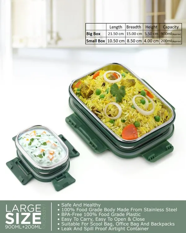 Dark_Green_Fusion_Iv_Stainless_Steel_For_Kid_2_Containers_Tiffin_&_Office_Lunch_Box_(1100_Ml)