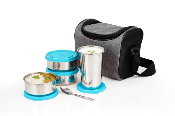 Sky_Blue_Stainless_Steel_Lunch_Box_Set_With_Insulated_Carry_Bag_,_3_Round_Containers_And_Stainless_Steel_Glass_With_Red_Leak-Resistant_Lids_&_Spoon_,_For_Office,_School,_Travel
